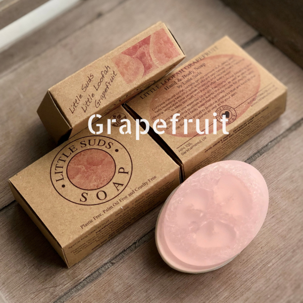 Little loofah soap bar Grapefruit
