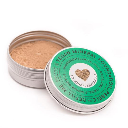 Eco-friendly vegan foundation tin Pebble