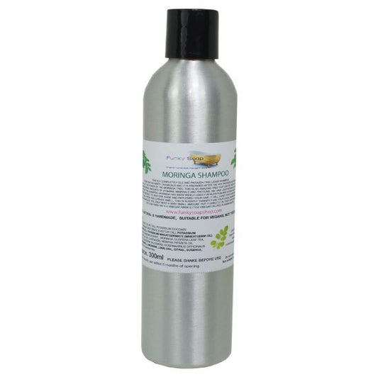 Moringa shampoo aluminium bottle