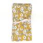 Reusable cotton napkins in Mustard flowers wrapped in ribbon