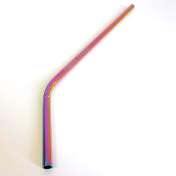 Neon angled straw
