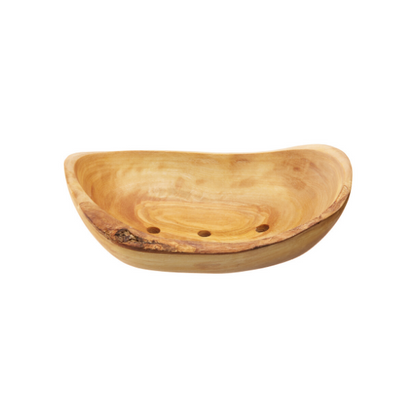 Olive wood soap dish
