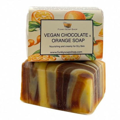 Vegan chocolate and orange soap bar