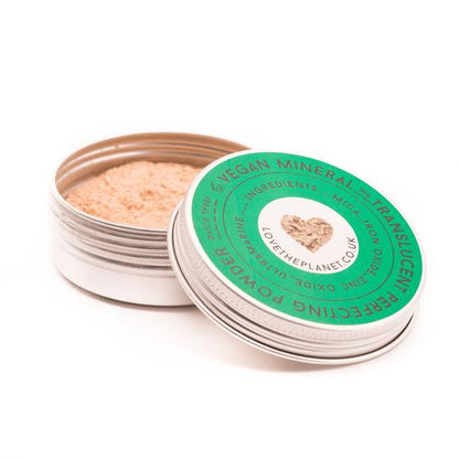 Plastic-free make-up powder Translucent tin