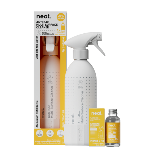 Eco-friendly Anti-bac multi surface cleaner starter set - bottle and refill, Mango and Fig