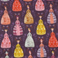 Reusable fabric bottle bag Dresses design close up