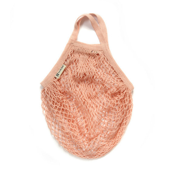 Short-handled string bag blush