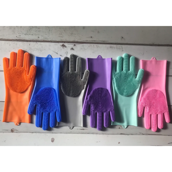 Eco-friendly silicone cleaning gloves