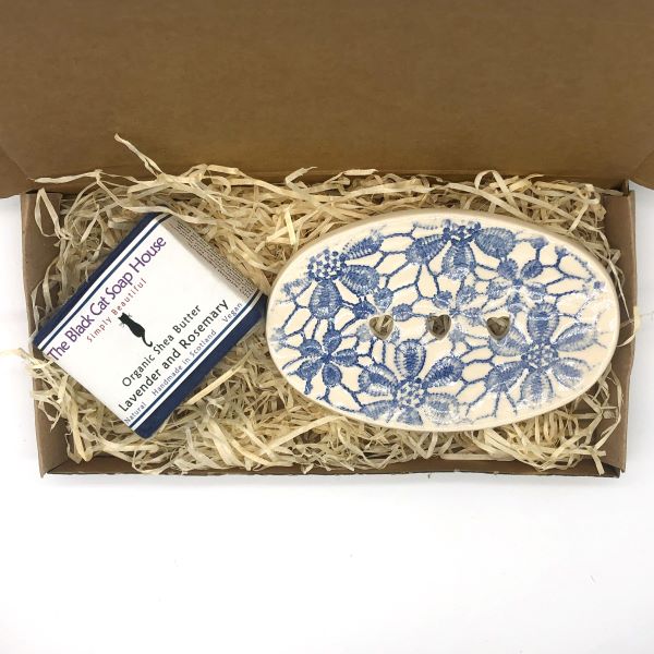 Eco-friendly soap and soapdish set - Blue