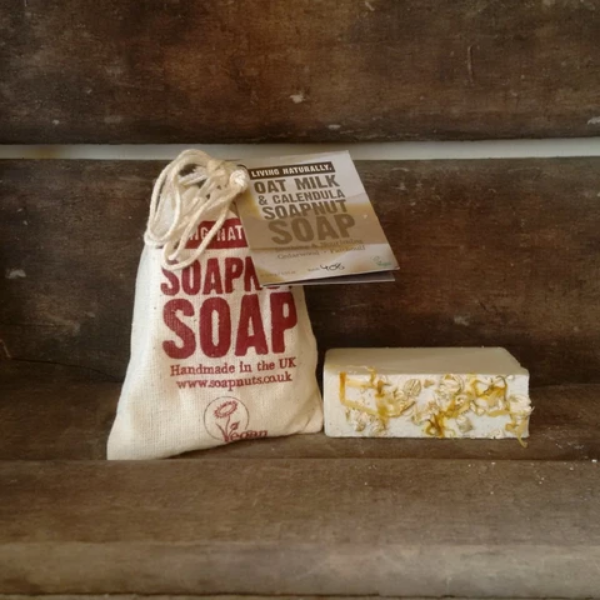 Oat milk and calendula soapnut soap