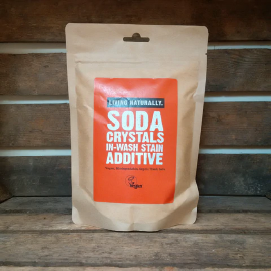 Soda crystals in-wash stain additive