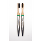 Luxury eco-friendly stainless steel and bamboo toothbrush green polished