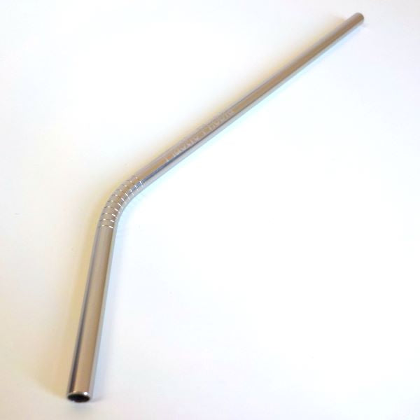 Stainless steel angled straw