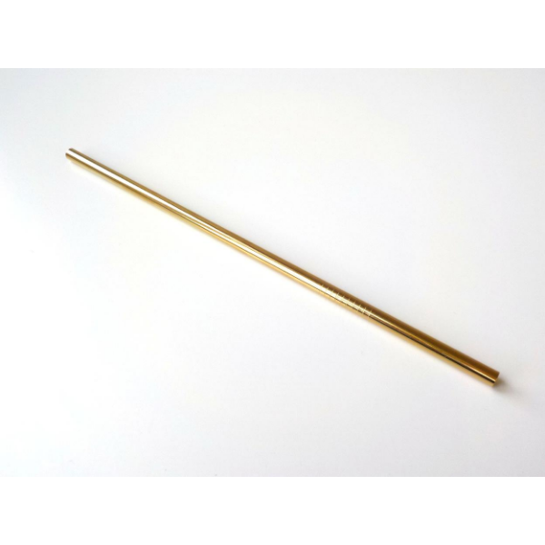 Stainless steel straw straight gold