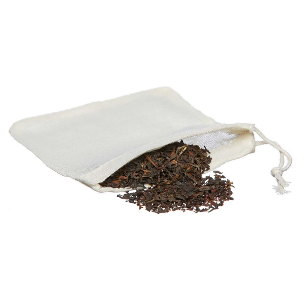 Reusable organic cotton teabag