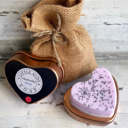 Tin heart soap Heaven scent