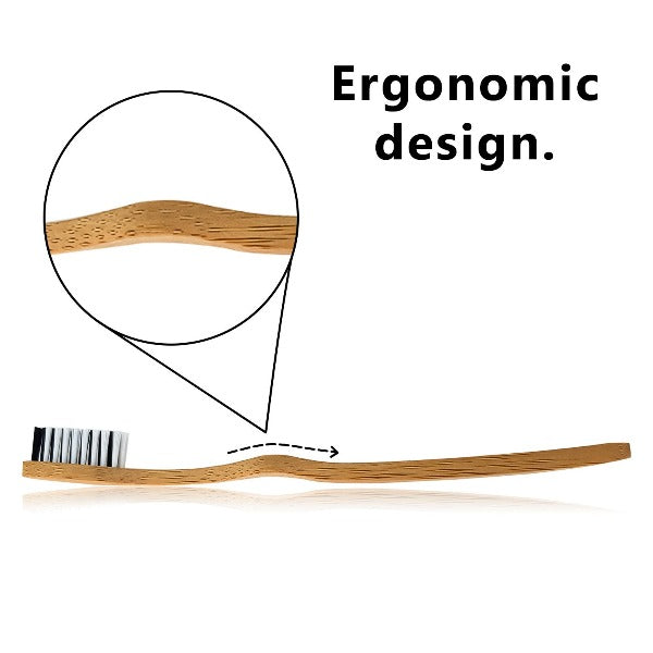Bamboo toothbrush ergonomic design