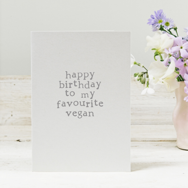 Eco card birthday vegan