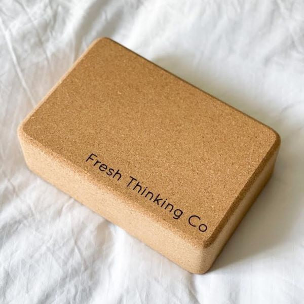 Eco-friendly cork yoga block