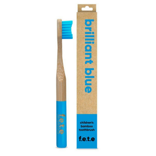 Child's bamboo toothbrush Brilliant blue