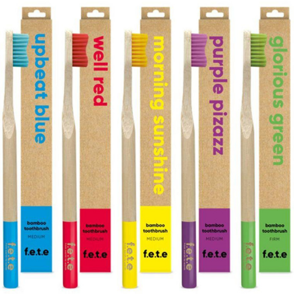 Bamboo toothbrushes mixed colours