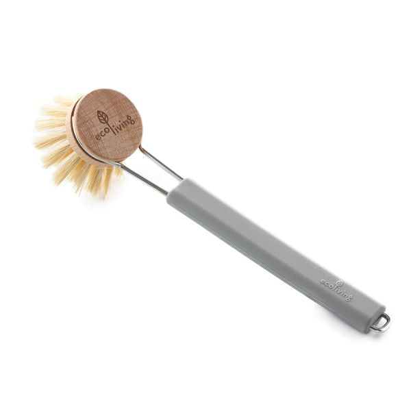 Dish brush with replaceable head - grey