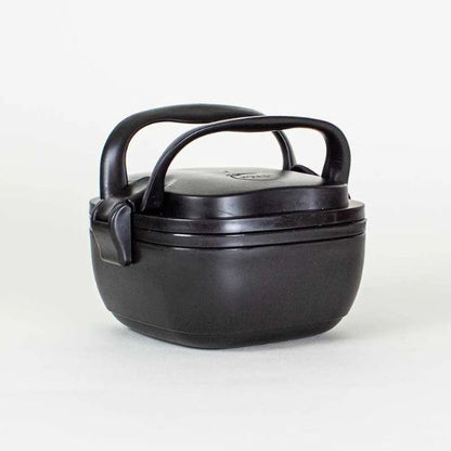 Rice husk multi-compartment lunch box Obsidian