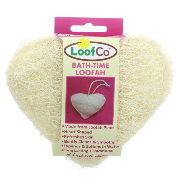 Bath time eco-friendly loofah heart shaped