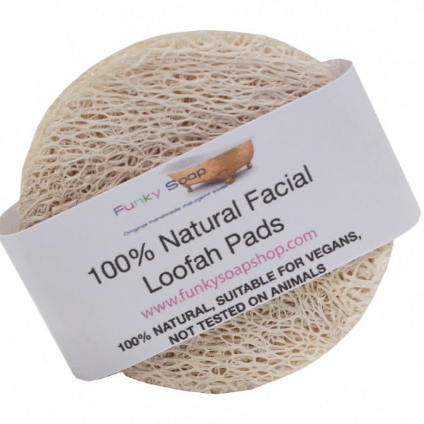 Funky Soap natural loofah facial pads