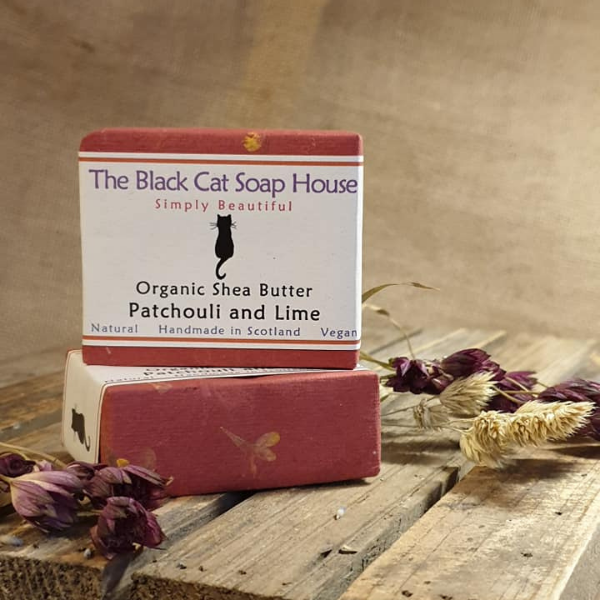 Eco-friendly Black Cat Soap House Soap bar Patchouli and lime