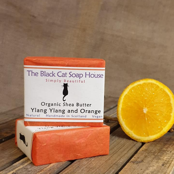 Eco-friendly Black Cat Soap House Soap bar Ylang ylang and orange