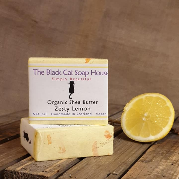 Eco-friendly Black Cat Soap House Soap bar Zesty lemon