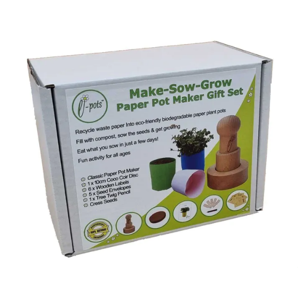 E-Pots paper pot eco-friendly gardener gift set Make Sow Grow